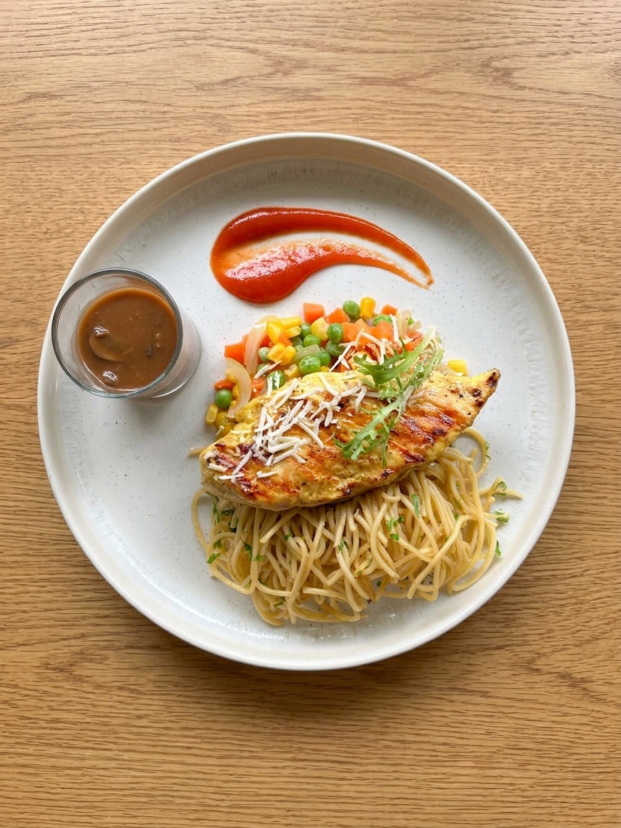 CHICKEN STEAK PASTA